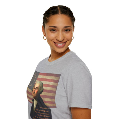 Washington's Earnest Prayer Light colors Unisex T-Shirt by theGreenDragonTavern.shop