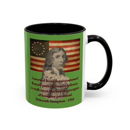 Deborah Sampson, America's Mulan Green Accent Mug by theGreenDragonTavern.shop