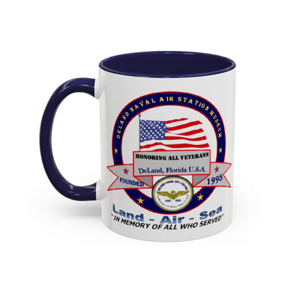 DNASM 2-sided, Founding & Student Art White Accent Mug by theGreenDragonTavern.shop