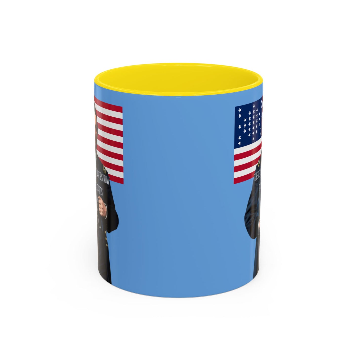 "Traitors and Patriots" Ulysses Grant Light Blue Accent Mug by theGreenDragonTavern.shop