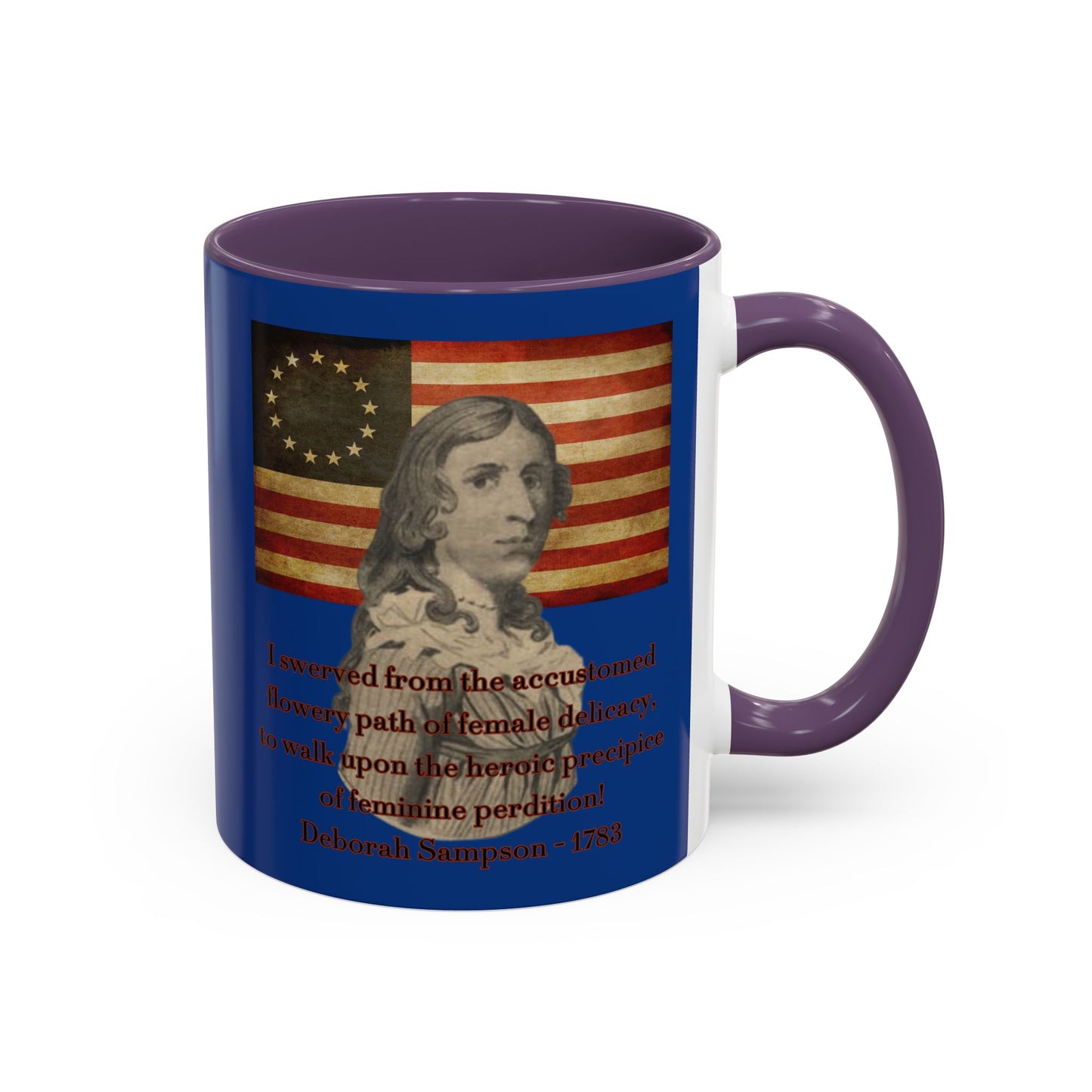 Deborah Sampson, America's Mulan Dark Blue Accent Mug by theGreenDragonTavern.shop