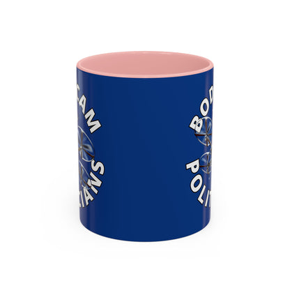 Bodycam the Politicians Drone Dark Blue Accent Mug by theGreenDragonTavern.shop