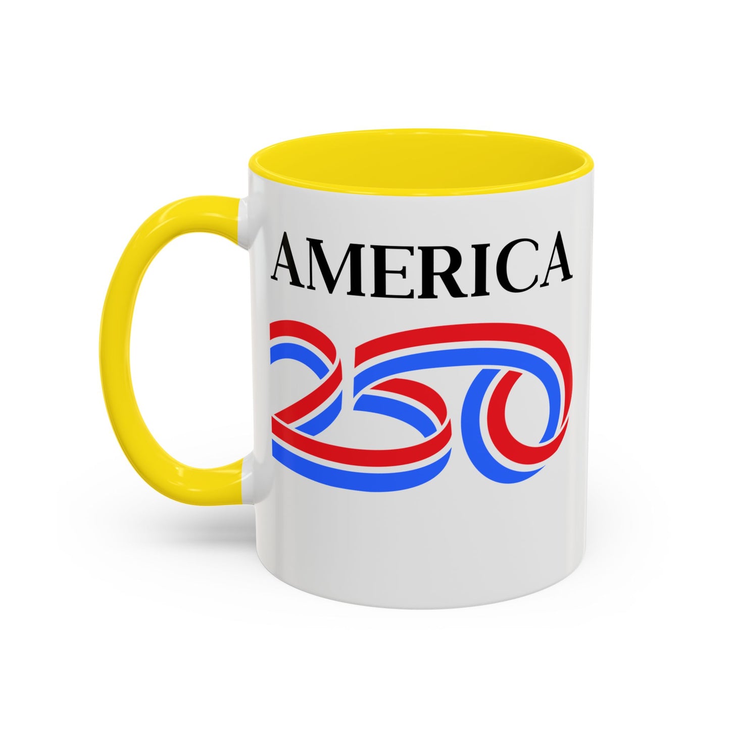 America 250 White Accent Mug by theGreenDragonTavern.shop