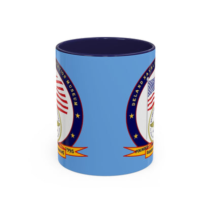 DeLand Naval Air Station Museum Light Blue Accent Mug by theGreenDragonTavern.shop