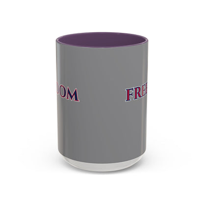 Freedom, Grey Accent Mug by theGreenDragonTavern.shop