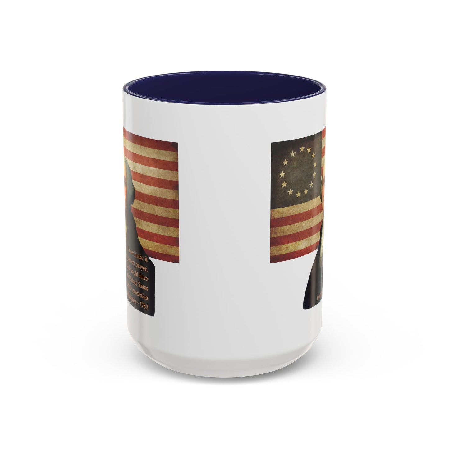 Washington's Earnest Prayer White Accent Mug by theGreenDragonTavern.shop