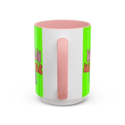 I Am Woman Watch Me Vote Light Green Accent Mug by theGreenDragonTavern.shop