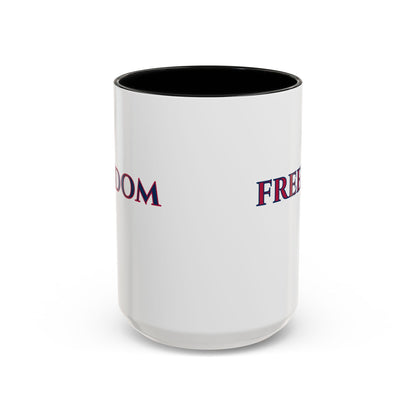 Freedom, White Accent Mug by theGreenDragonTavern.shop