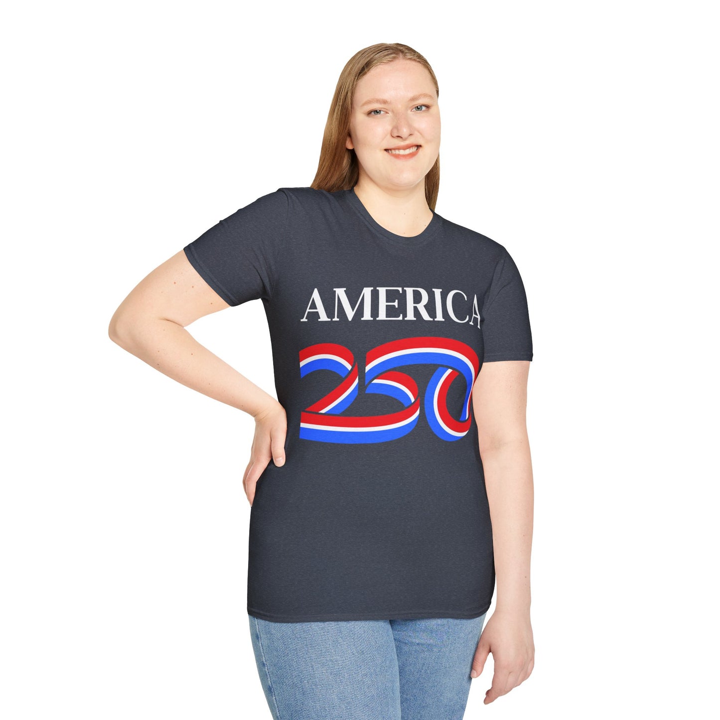 America 250 White font, Dark colors, Unisex T-Shirt by theGreenDragonTavern.shop