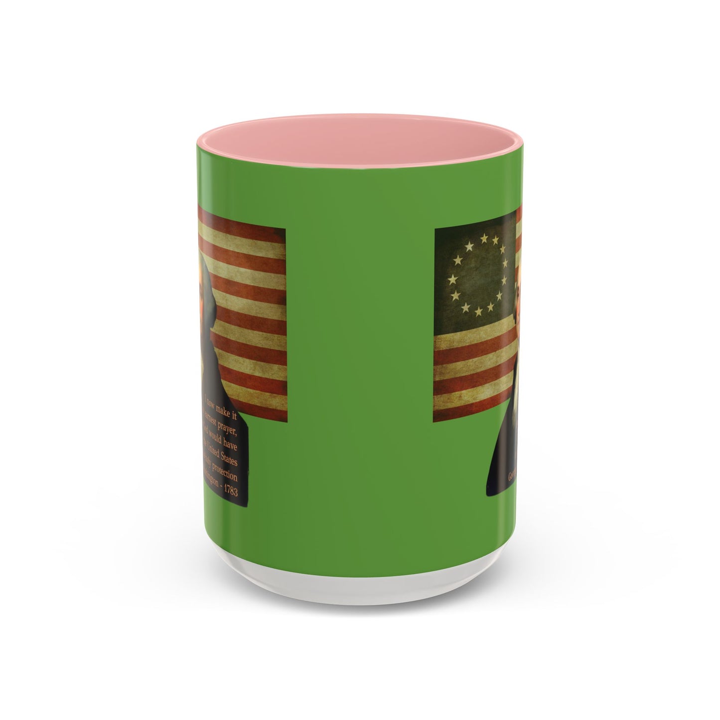 Washington's Earnest Prayer Green Accent Mug by theGreenDragonTavern.shop