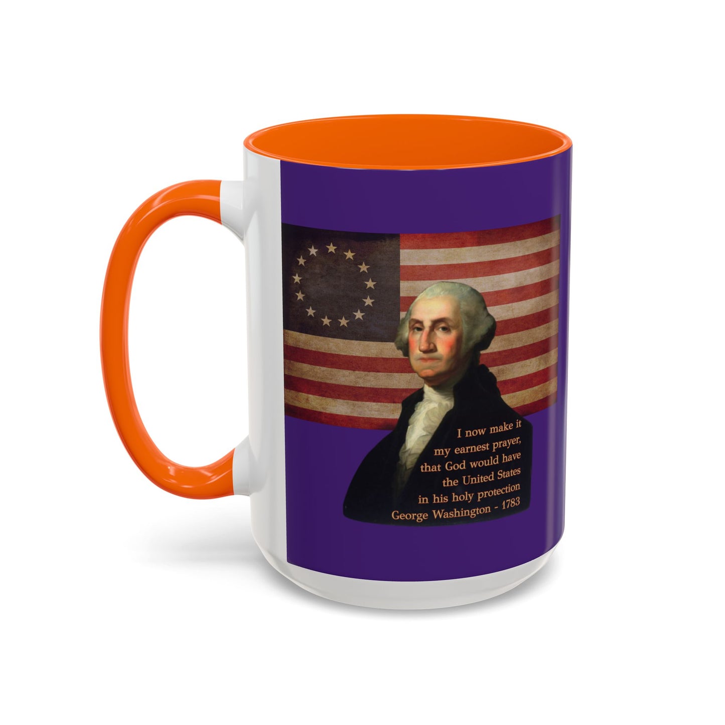 Washington's Earnest Prayer Purple Accent Mug by theGreenDragonTavern.shop