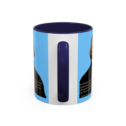 We hold these truths to be self-evident Light Blue Accent Mug by theGreenDragonTavern.shop