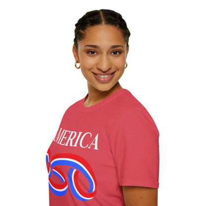America 250 White font, Light colors, Unisex T-Shirt by theGreenDragonTavern.shop