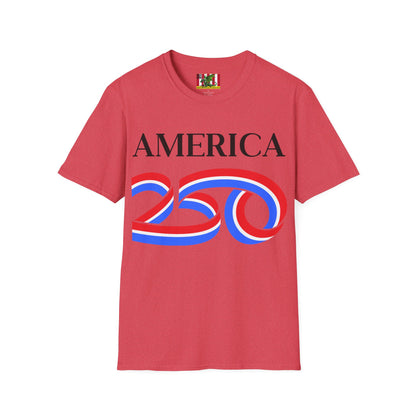 America 250 Black font, Light colors, Unisex T-Shirt by theGreenDragonTavern.shop