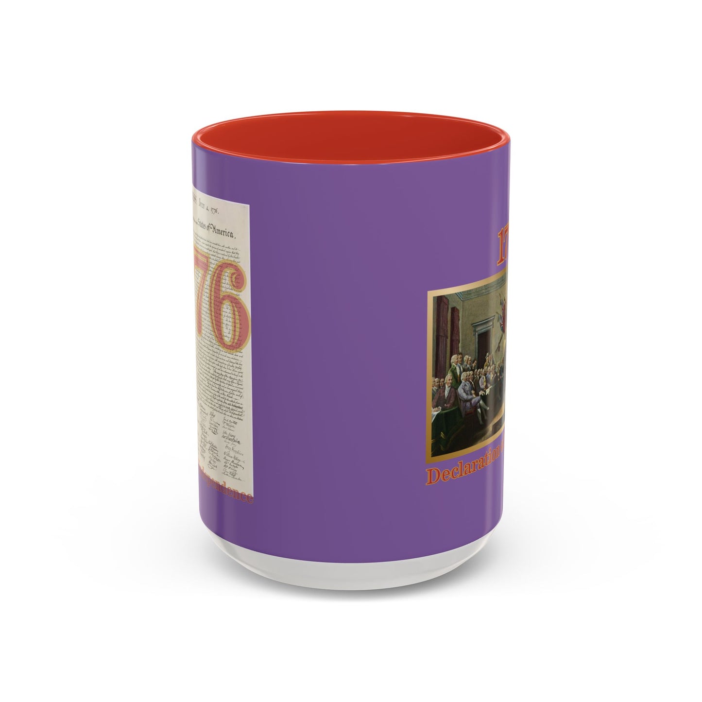 Declaration of Independence Light Purple Accent Mug by theGreenDragonTavern.shop