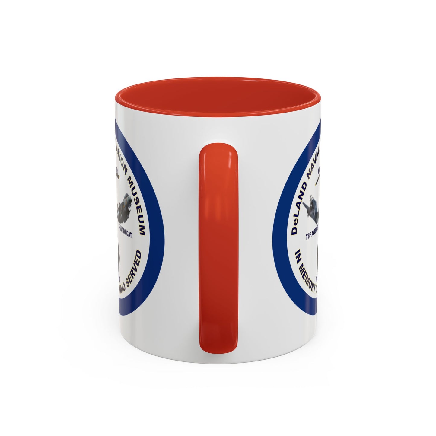 DNASM Student Art Navy Frame White Accent Mug by theGreenDragonTavern.shop