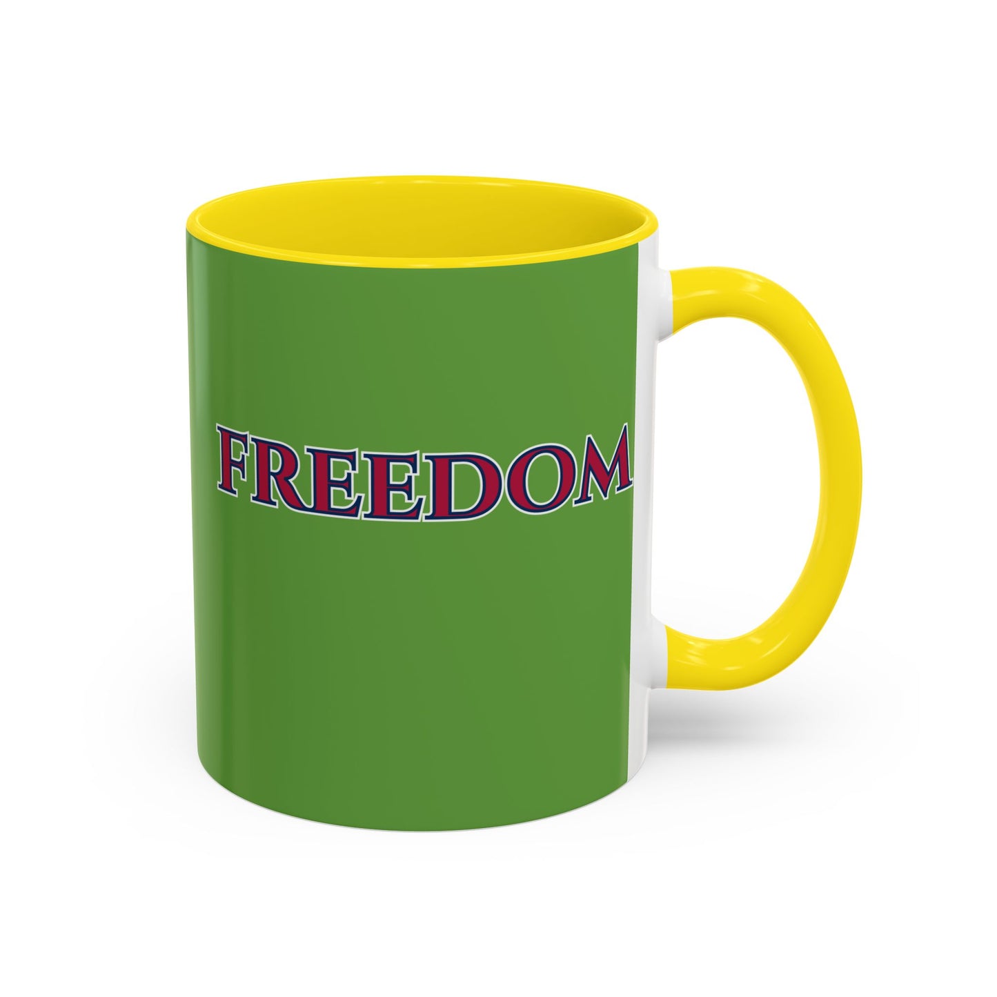 Freedom, Green Accent Mug by theGreenDragonTavern.shop