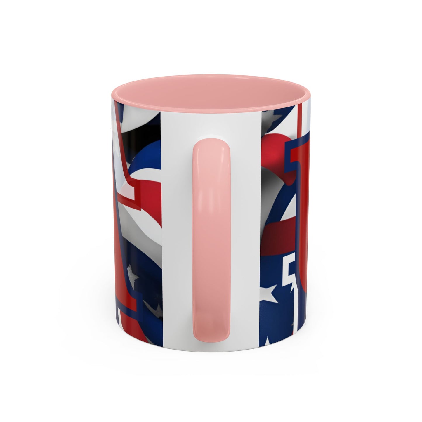USA! USA! USA Red font Patriot Black Accent Mug by theGreenDragonTavern.shop