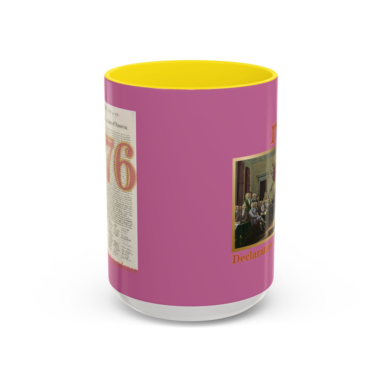 Declaration of Independence Pink Accent Mug by theGreenDragonTavern.shop