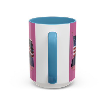 Charlie Kirk, Healthy Debate Pink Accent Mug by theGreenDragonTavern.shop
