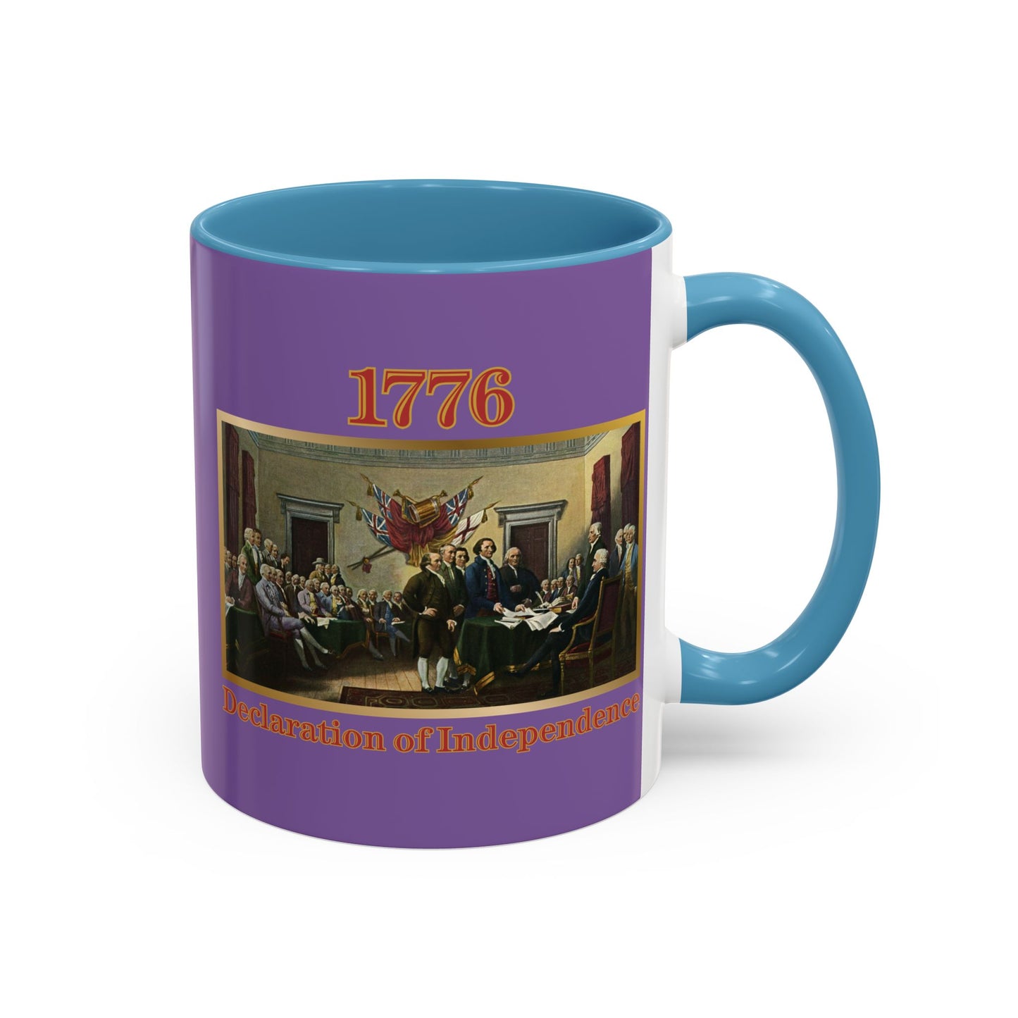 Declaration of Independence Light Purple Accent Mug by theGreenDragonTavern.shop