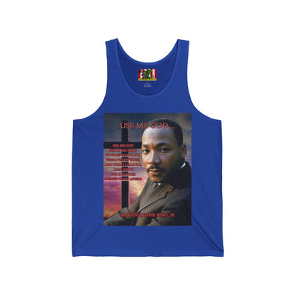 Use Me God, MLK Jr Unisex Jersey Tank Top by theGreenDragonTavern.shop
