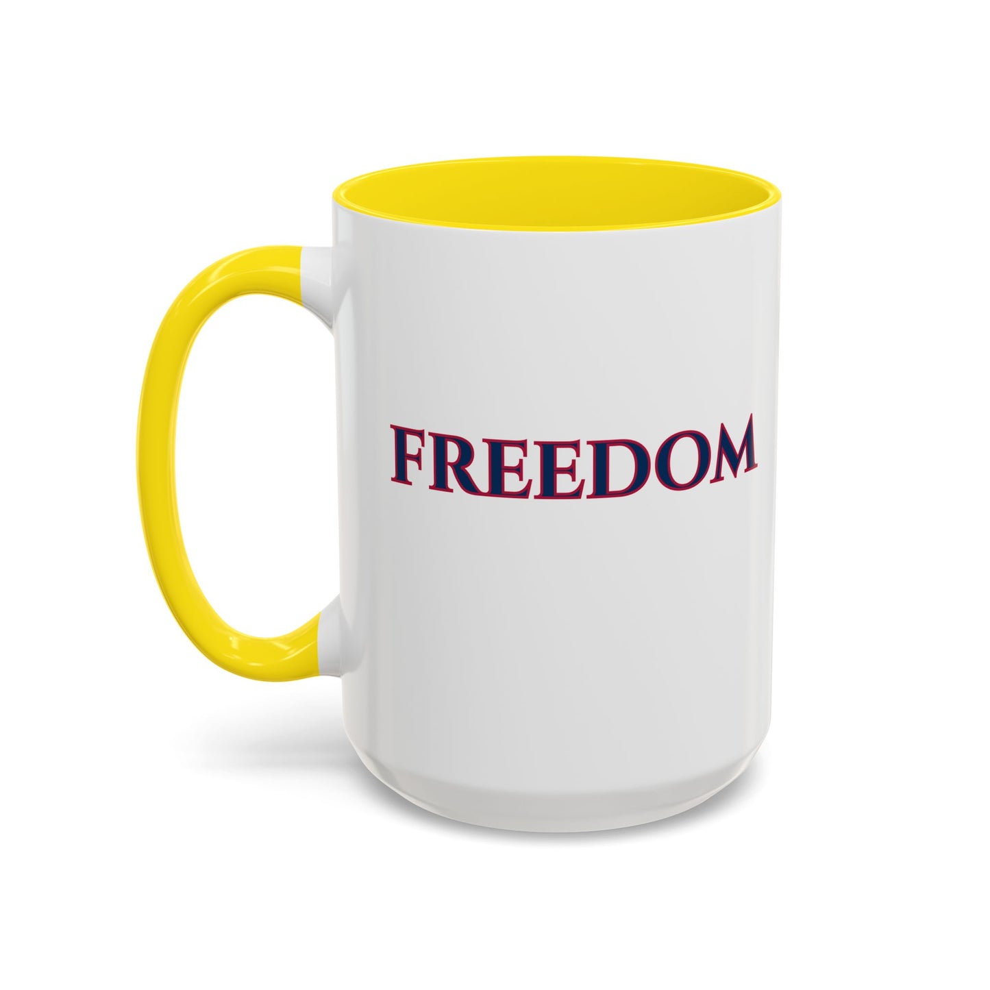 Freedom, White Accent Mug by theGreenDragonTavern.shop