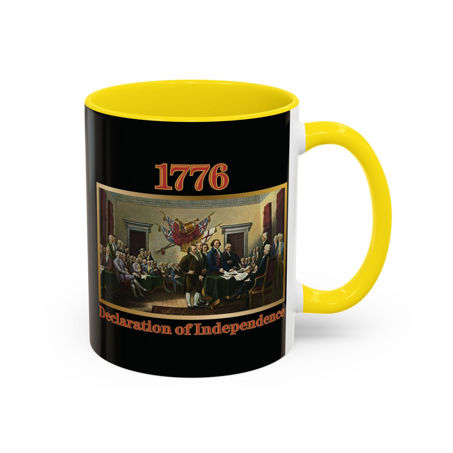 Declaration of Independence Black Accent Mug by theGreenDragonTavern.shop