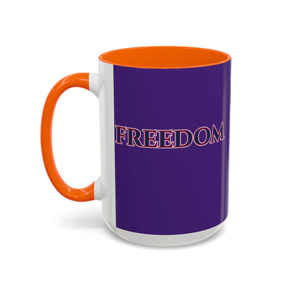 Freedom, Dark Purple Accent Mug by theGreenDragonTavern.shop