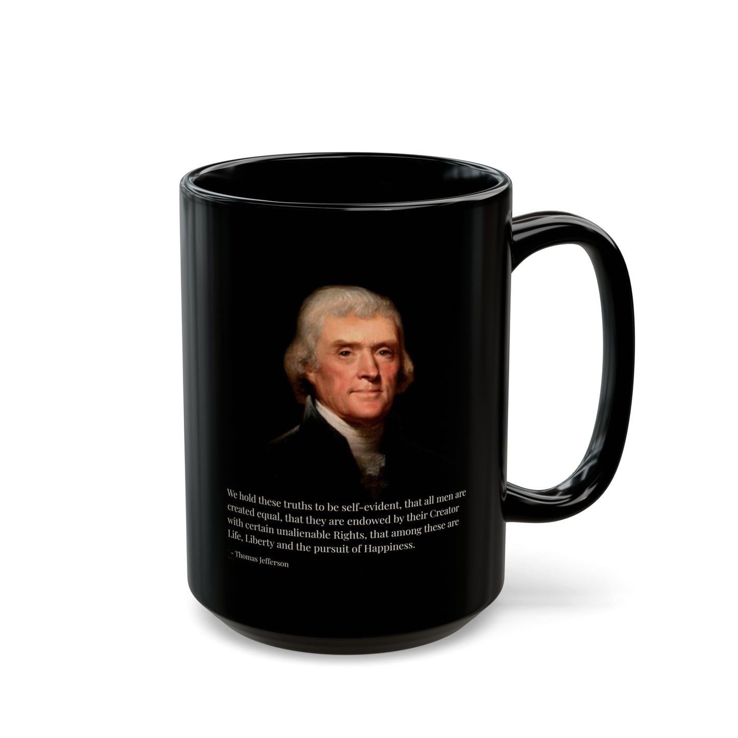 We hold these truths to be self-evident Black Mug by theGreenDragonTavern.shop