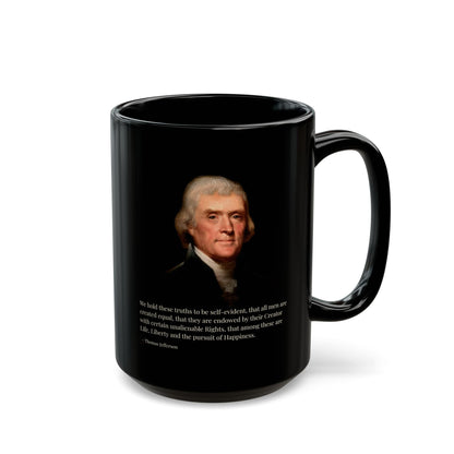 We hold these truths to be self-evident Black Mug by theGreenDragonTavern.shop