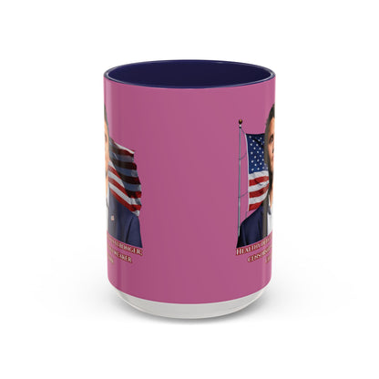 Charlie Kirk, Healthy Debate Pink Accent Mug by theGreenDragonTavern.shop