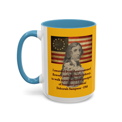 Deborah Sampson, America's Mulan Yellow Accent Mug by theGreenDragonTavern.shop