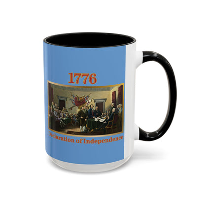 Declaration of Independence Light Blue Accent Mug by theGreenDragonTavern.shop