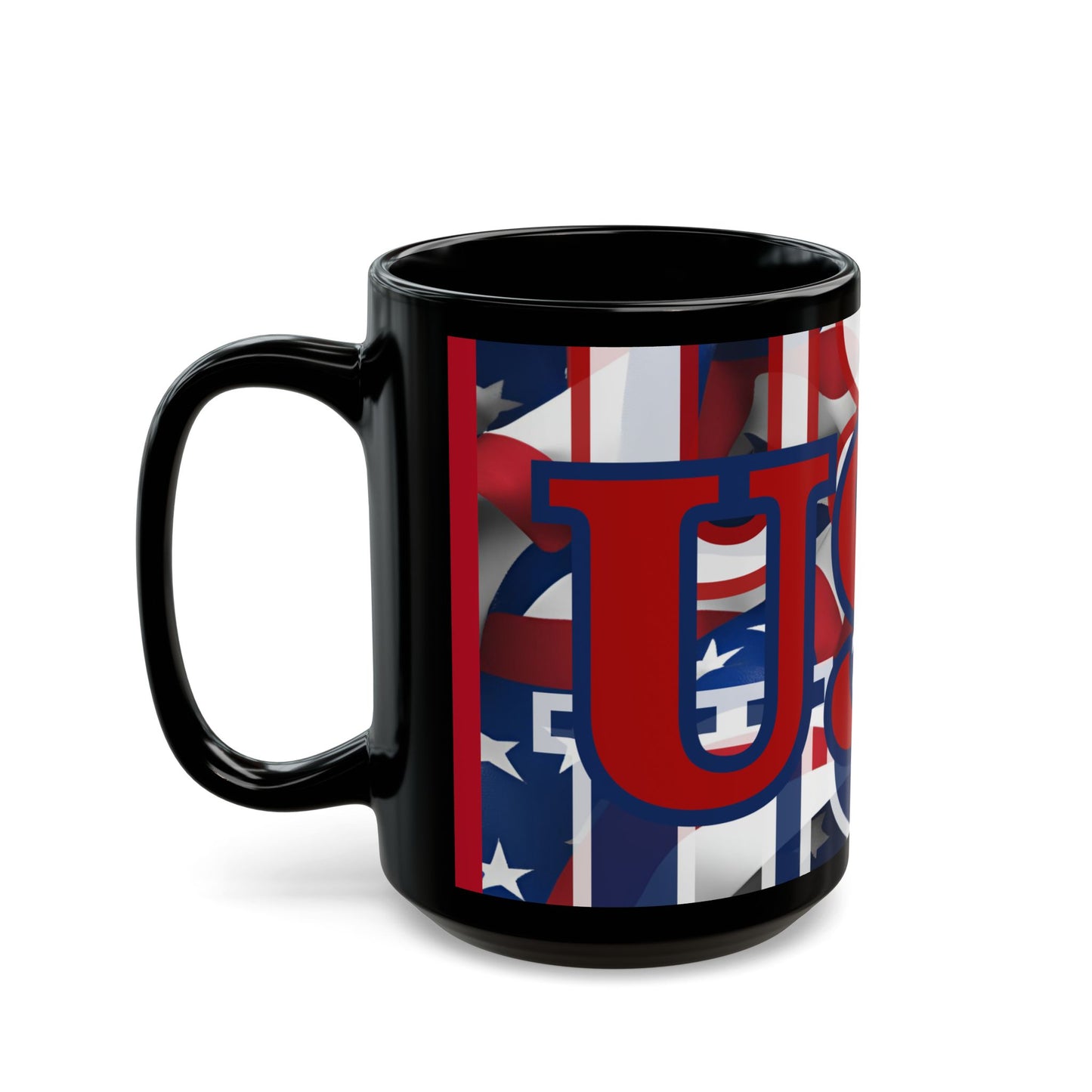 USA! USA! USA Red font Patriot Red Mug by theGreenDragonTavern.shop