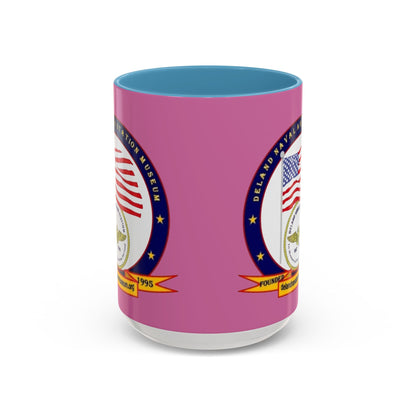 DeLand Naval Air Station Museum Pink Accent Mug by theGreenDragonTavern.shop