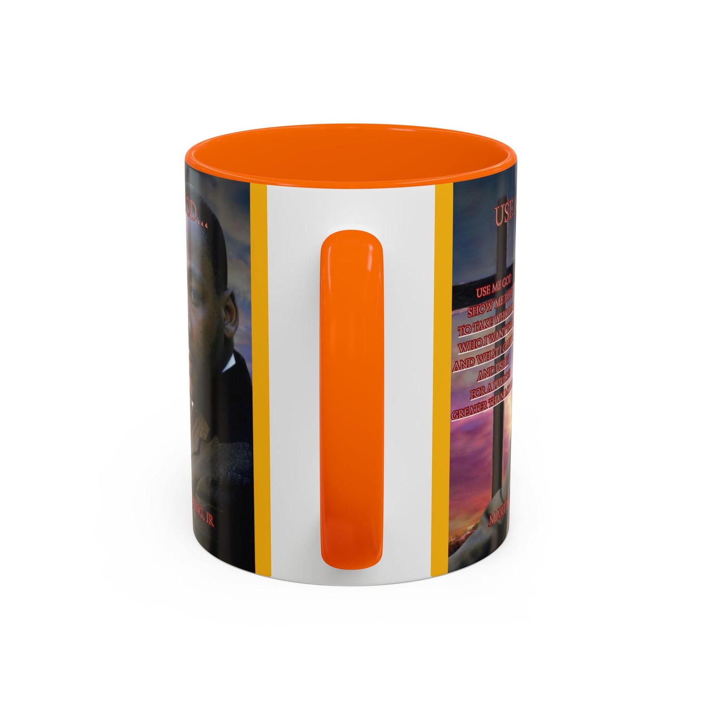 Use Me God, MLK Jr Yellow Accent Mug by theGreenDragonTavern.shop