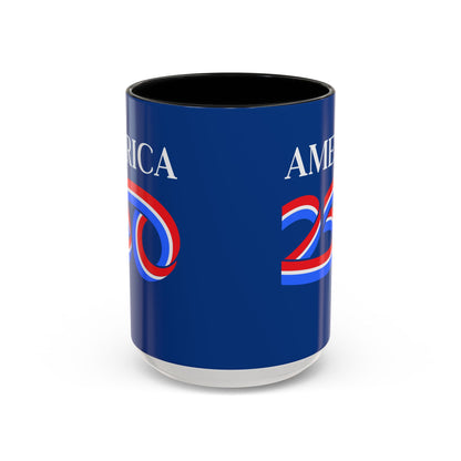 America 250 Dark Blue Accent Mug by theGreenDragonTavern.shop