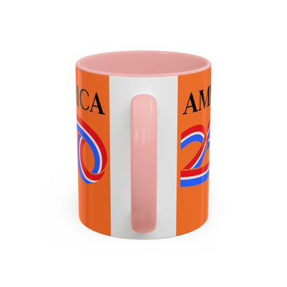 America 250 Orange Accent Mug by theGreenDragonTavern.shop