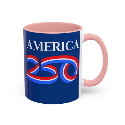America 250 Dark Blue Accent Mug by theGreenDragonTavern.shop