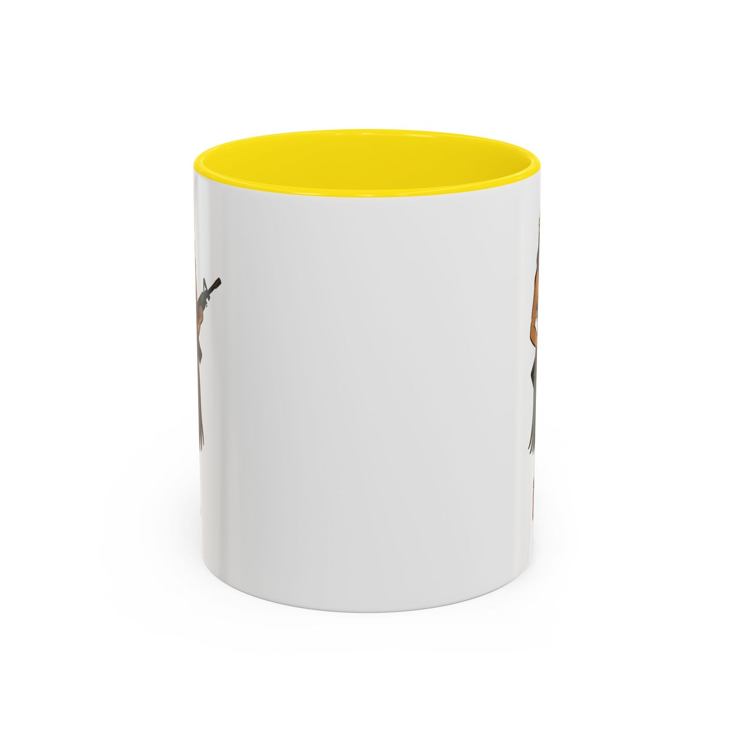 Hula Girl Packin' Heat White Accent Mug by theGreenDragonTavern.shop