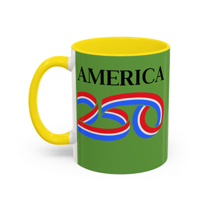America 250 Green Accent Mug by theGreenDragonTavern.shop