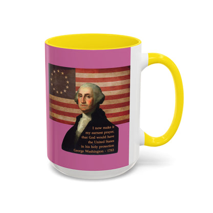 Washington's Earnest Prayer Pink Accent Mug by theGreenDragonTavern.shop