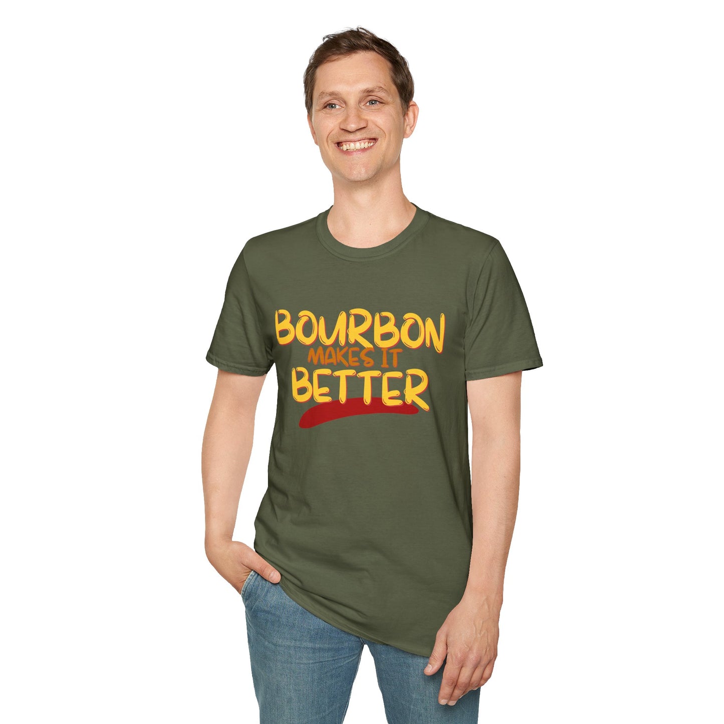 Bourbon makes it better DKcolors Unisex T-Shirt by theGreenDragonTavern.shop