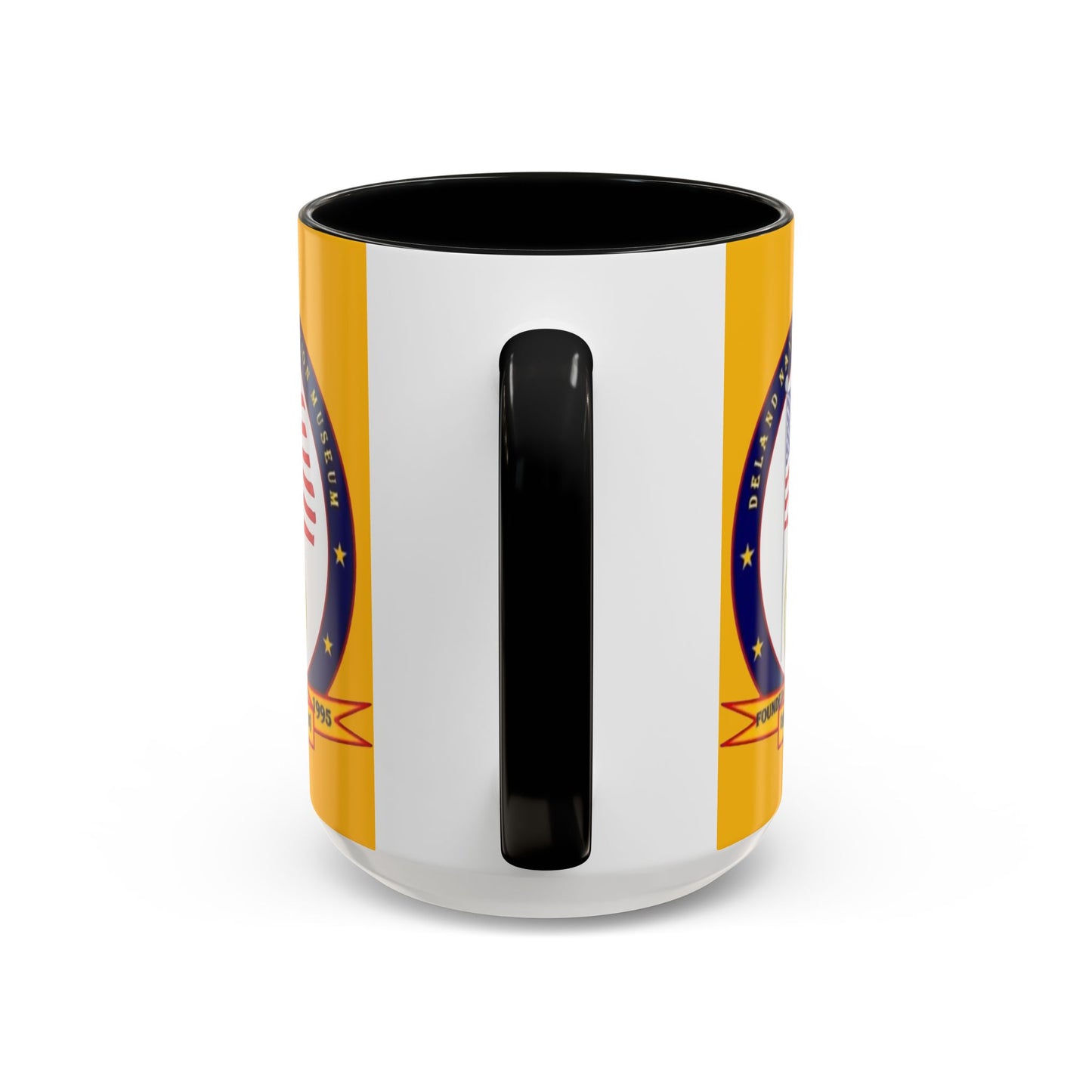 DeLand Naval Air Station Museum Yellow Accent Mug by theGreenDragonTavern.shop