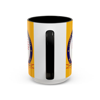 DeLand Naval Air Station Museum Yellow Accent Mug by theGreenDragonTavern.shop