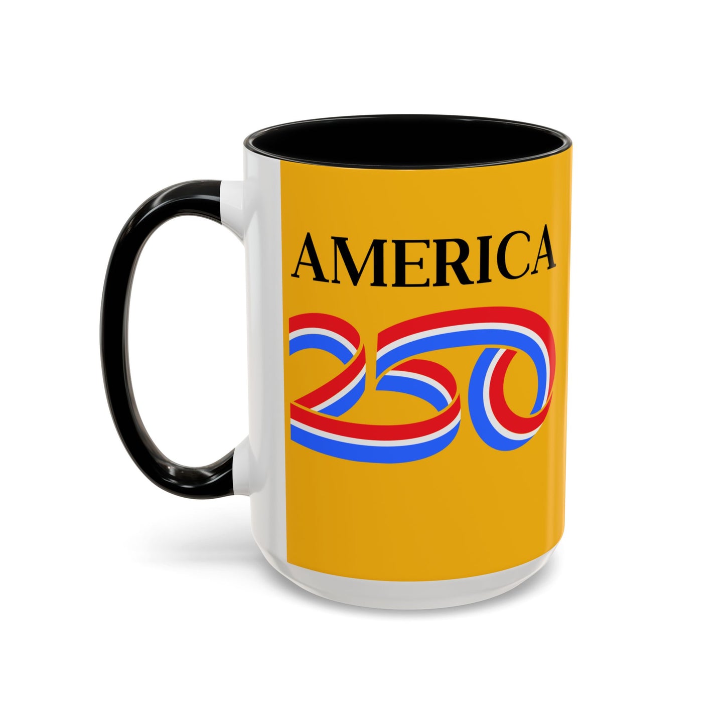 America 250 Yellow Accent Mug by theGreenDragonTavern.shop