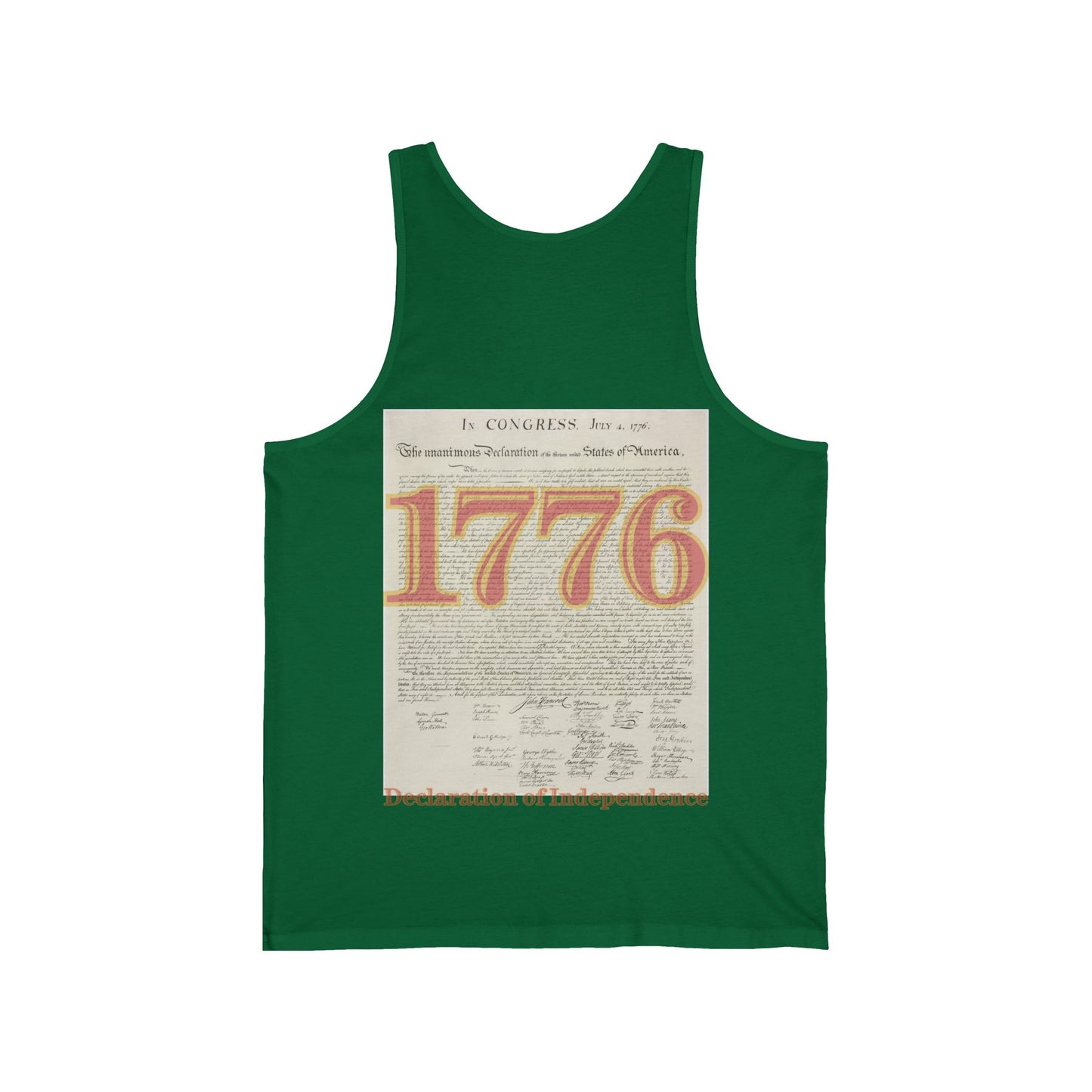 Declaration of Independence Unisex Jersey Tank Top by theGreenDragonTavern.shop