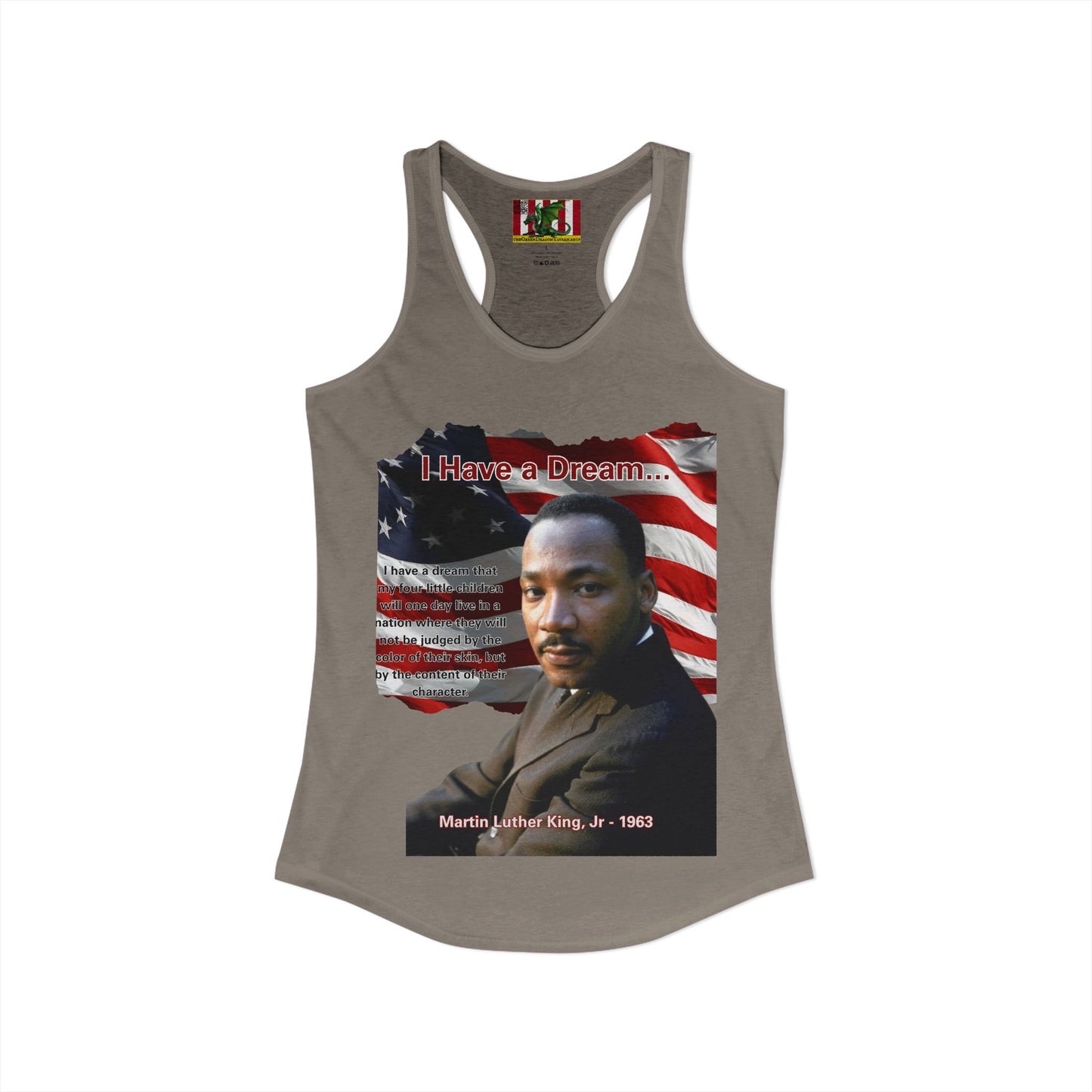 "I Have a Dream" MLKJr Women's Racerback Tank Top by theGreenDragonTavern.shop