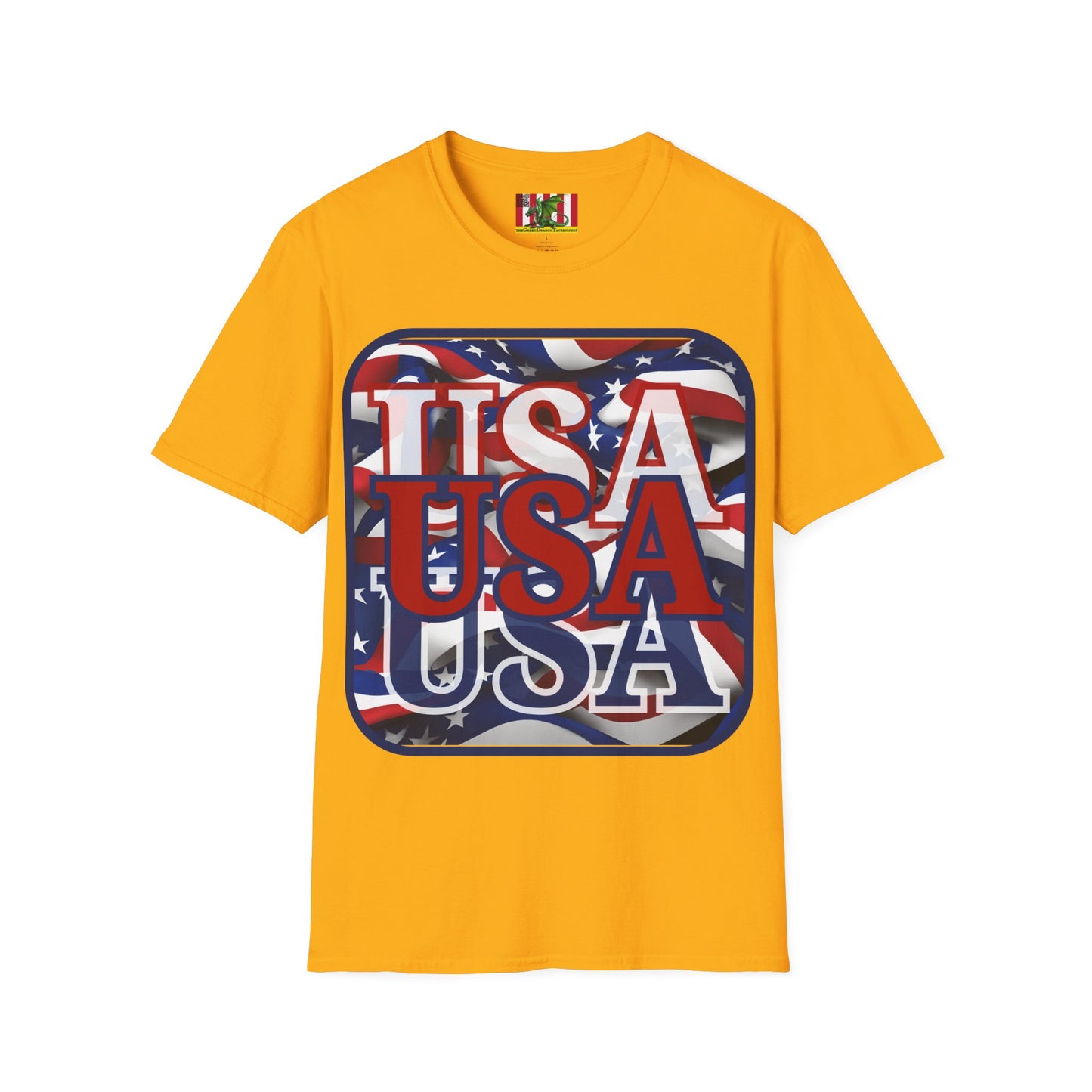 RED White and Blue USA Patriot Light colors Unisex T-Shirt by theGreenDragonTavern.shop